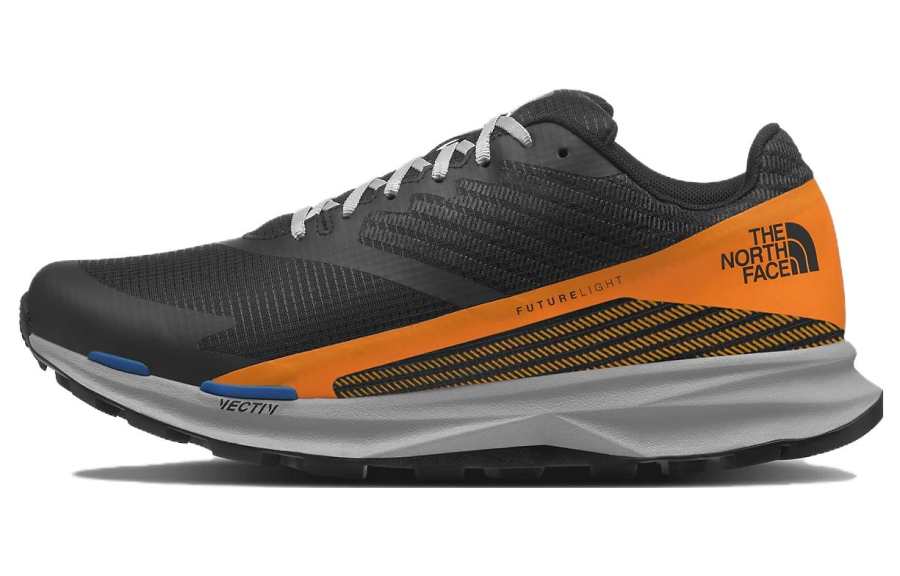 THE NORTH FACE Carbon Plate Cushioning Abrasion Resistant Low top Running Shoes Men's Black Orange