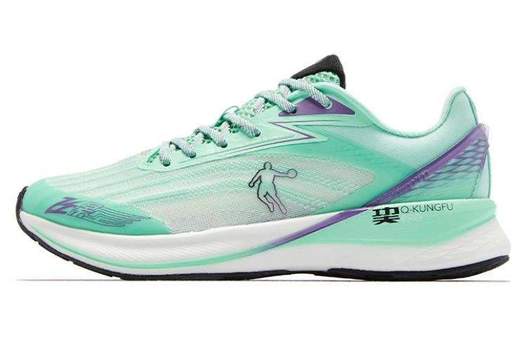 QIAODAN Feiying 2.0 Slip Resistant, Abrasion Resistant, Lightweight Low top Running Shoes Women's White Purple Green