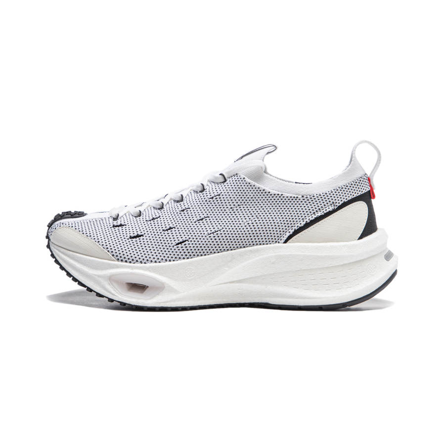Li-Ning Li Ning Cushioning, Wear Resistant Low top Running Shoes Unisex White Black