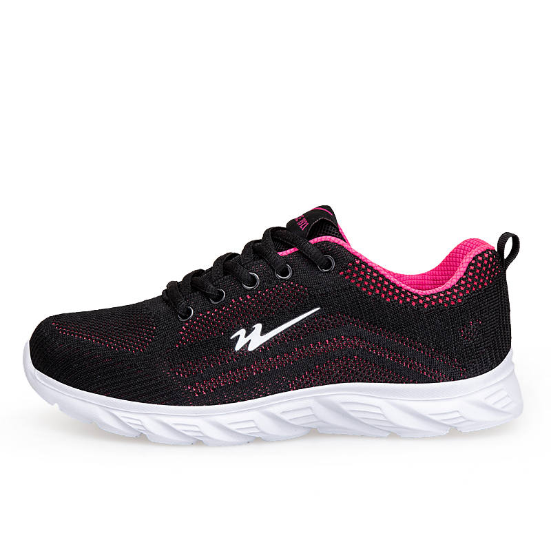 Binary Binary Cushioning Lightweight Breathable Cushioning Lightweight Breathable Low top Running Shoes Women's Black Rose Red