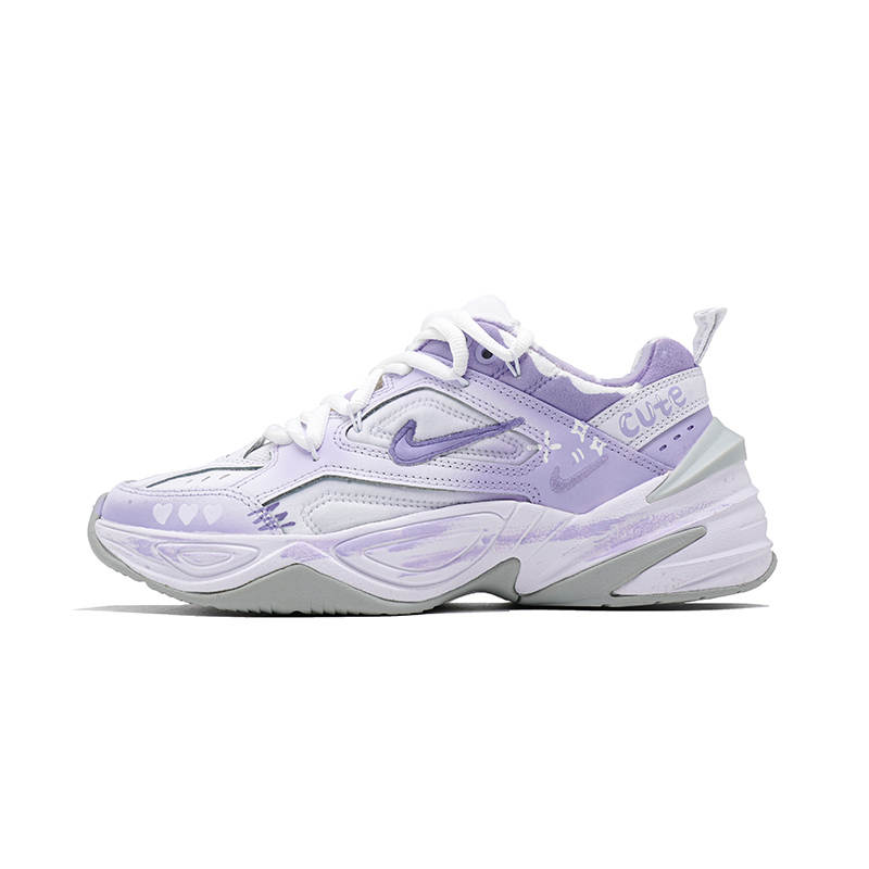 Nike Nike M2K Tekno Berry Sweetheart Cushioning Slip Resistant Abrasion Resistant Low top Chunky Sneakers Women's