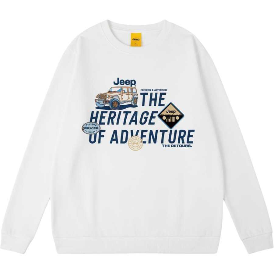 Jeep Sweatshirts Unisex Crew Neck Moderate Heavyweight