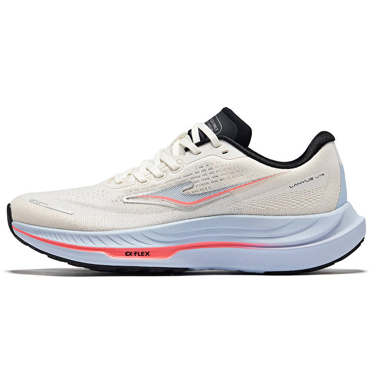 Erke Cushioning Lightweight Rebound Low top Casual Running Shoes Men's Microcrystal White Jet Black