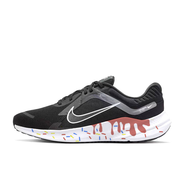 Nike Nike Quest 5 Slip Resistant, Abrasion Resistant, Breathable Low top Running Shoes Men's Black White