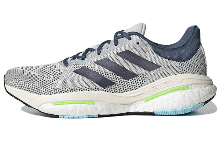 Adidas Adidas Solar Glide 5 Abrasion Resistant Breathable Low top Running Shoes Men's Gray Blue