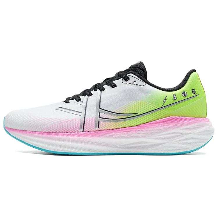 XTEP Xuan Speed 5.0 Fabric Cushioning Rebound Cushioning Rebound Low top Casual Running Shoes Women's White Pink Green