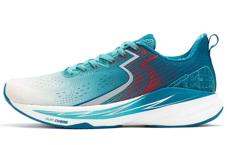 361° Carbon Speed CQT Carbon Speed Fly Sky Breathable Low top Running Shoes Men's White Green