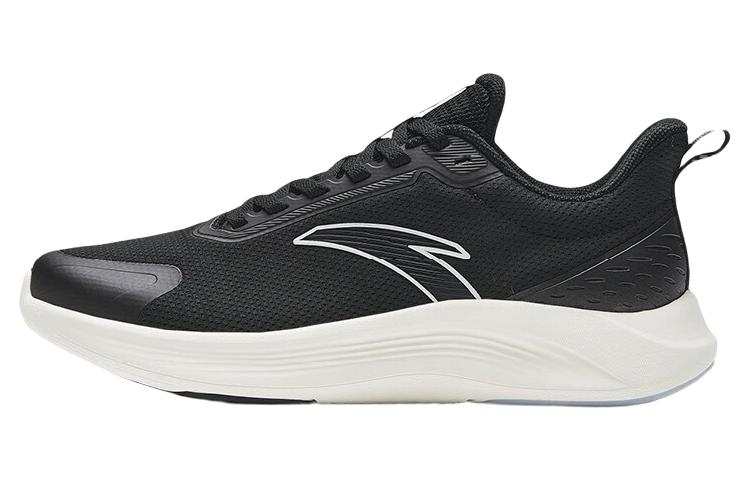 Anta Comfortable Slip Resistant Abrasion Resistant Low top Running Shoes Women's Black White