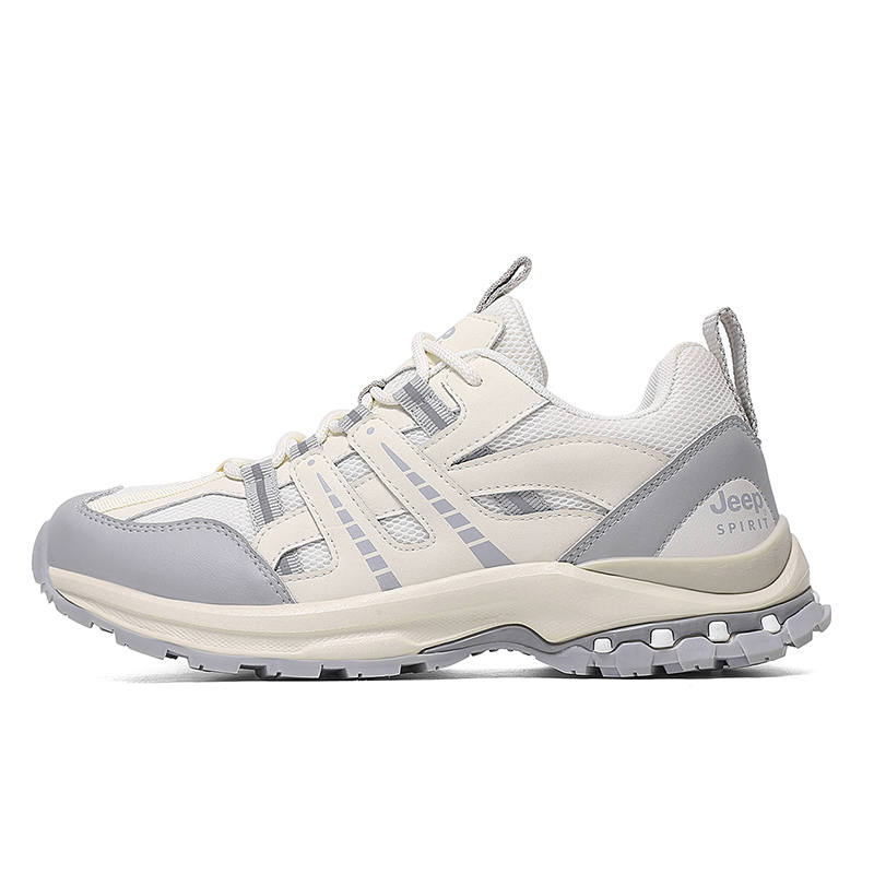 JEEP SPIRIT Comfortable And Versatile Athleisure Low top Outdoor Shoes Women's Beige Gray