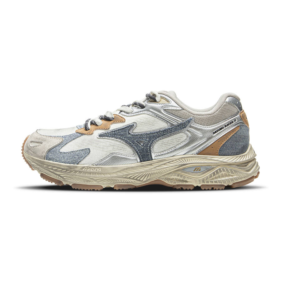 Mizuno Racer S Low top Long Distance Running Sprint Running Shoes Unisex Silver Brown