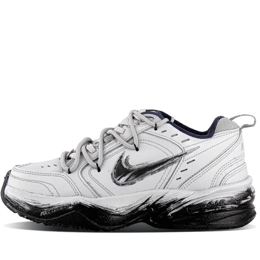 Nike Nike Air Monarch 4 Cow Split Leather Slip Resistant Slip Resistant Low top Chunky Sneakers Men's Premium Gray