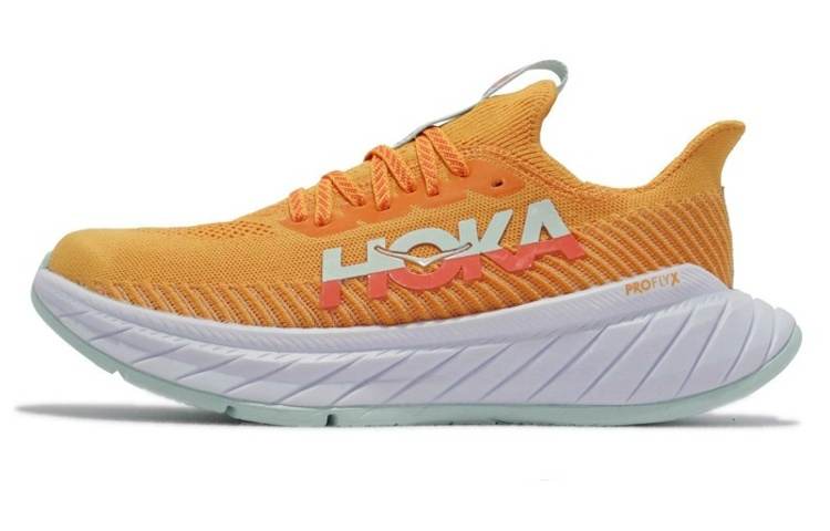 HOKA ONE ONE Carbon X3 Fabric Cushioning Slip Resistant Abrasion Resistant Breathable Lightweight Low top Racing