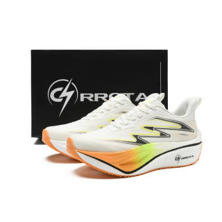 CHRROTA Low top Running Shoes Unisex Green Orange Speed Shadow