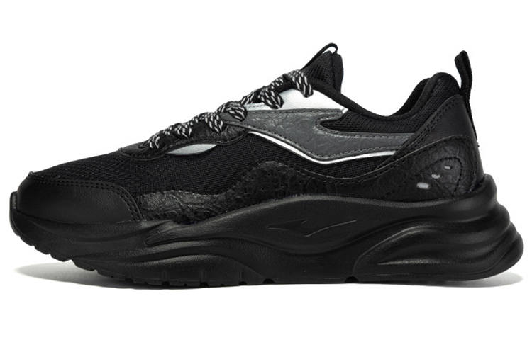 Erke Mesh Cushioning Breathable Cushioning Breathable Running Shoes Women's Black Silver