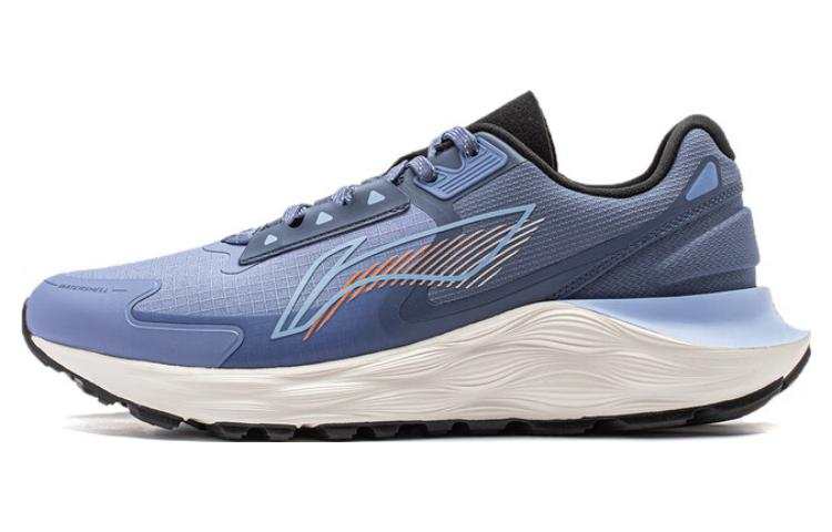 Li-Ning Li Ning Yufeng Comfortable Cushioning, Wear Resistant Low top Running Shoes Men's Gray Blue