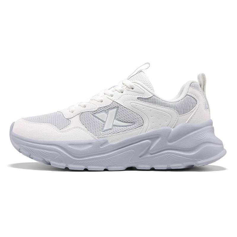 XTEP Breathable And Resilient Low top Casual Running Shoes Women's White Gray