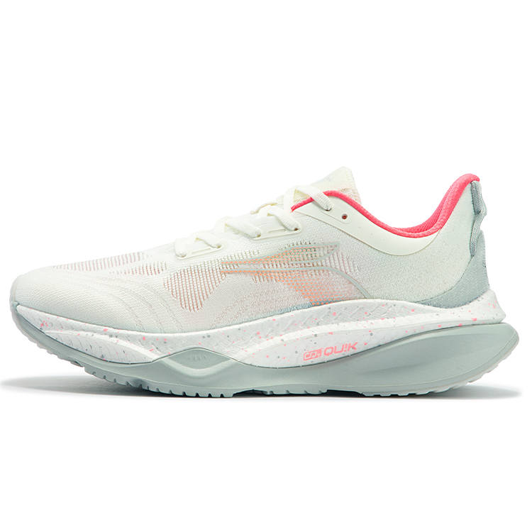 361° Cushioning Slip Resistant Low top Sprint Running Shoes Men's Feather White Light Coral