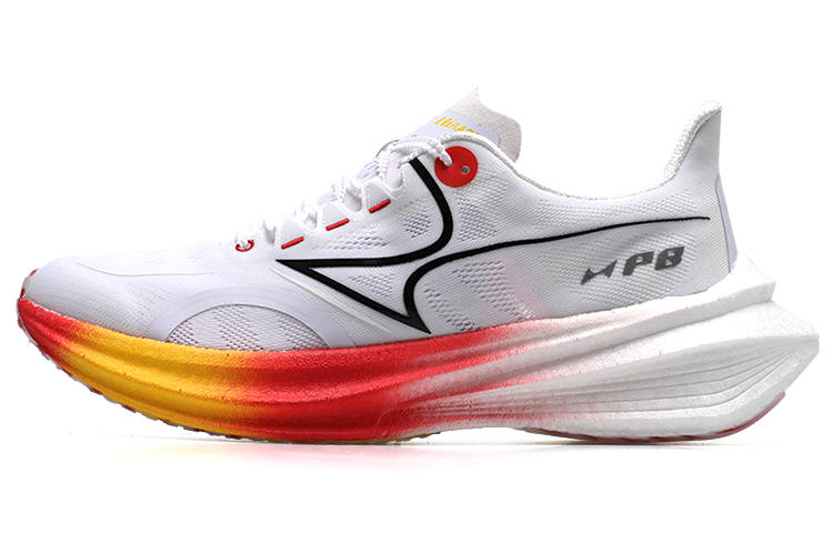 HEALTH Speeding 1.1 Cushioning Lightweight Carbon Plate Marathon Running Shoes Unisex White Orange
