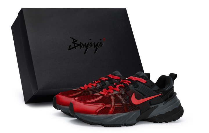 Nike Nike V2K Run Abrasion Resistant Breathable Abrasion Resistant Breathable Low top Running Shoes Women's Black Red