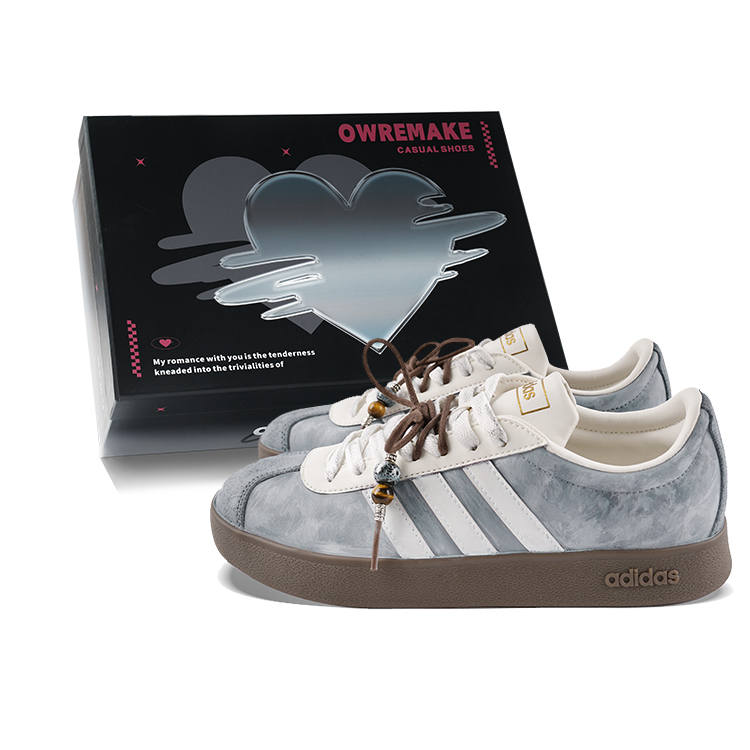 Adidas Adidas VL COURT 2.0 Low top Skateboard Shoes Unisex Gray White