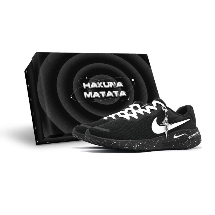 Nike Nike REVOLUTION 7 Cushioning Low top Casual Sprint City Commuting Running Shoes Unisex Black