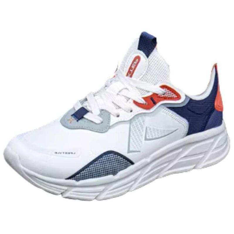 XTEP Cushioning Abrasion Resistant Breathable Lightweight Low top Casual Running Shoes Men's White