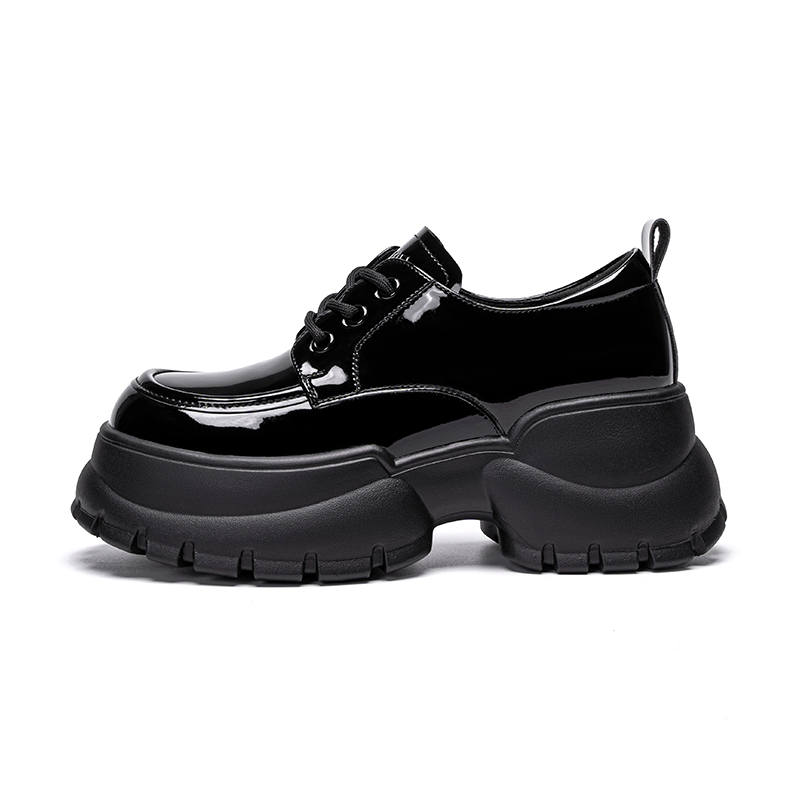 Warrior Synthetic Leather Women's Casual Shoes 7cm Women's Black