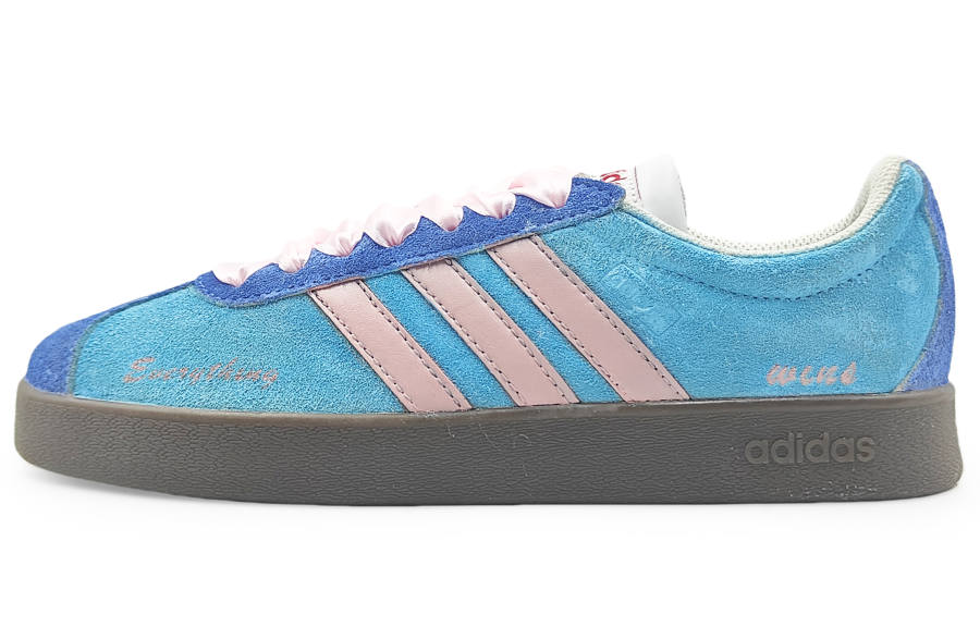 Adidas Adidas VL COURT 2.0 Cushioning, Wear Resistant Low top Skateboard Shoes Unisex Blue Pink