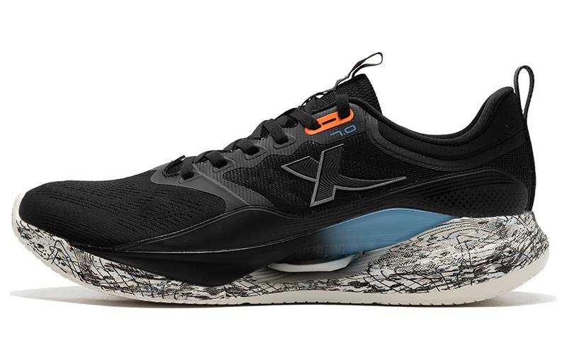 XTEP Galloping Wind 7.0 Slip Resistant Abrasion Resistant Low top Running Shoes Men's Black Silver