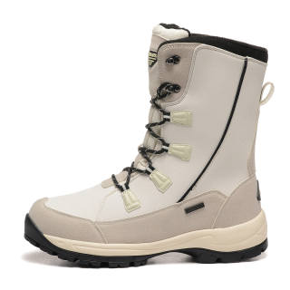 Rockmark Thermal Waterproof Slip Resistant Crew Outdoor Boots Unisex Ecru Snow Boots