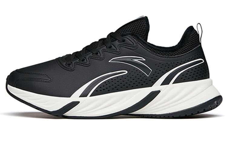 Anta Running Collection Lightweight Cushioning Low top Running Shoes Women's Black Fleece lined
