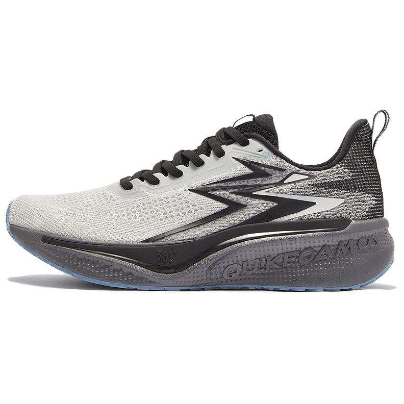 361° Slip Resistant Abrasion Resistant Low top Casual Running Shoes Men's Gray Black