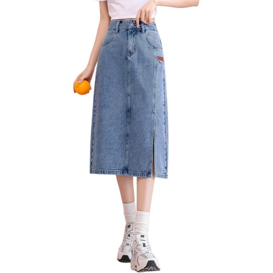 Tonlion Denim Long Skirt Women's
