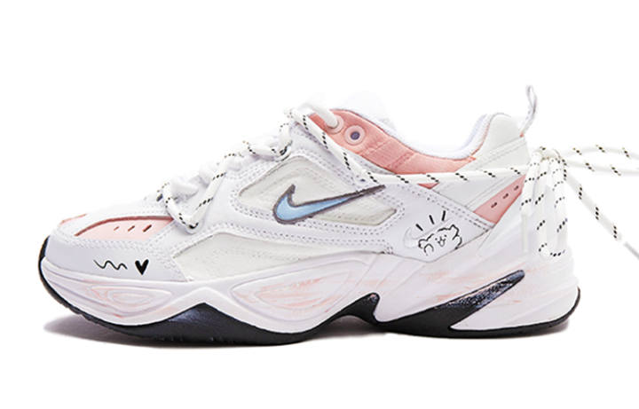 Nike Nike M2K Cushioning Slip Resistant Cushioning Slip Resistant Low top Chunky Sneakers Women's Pink White Blue