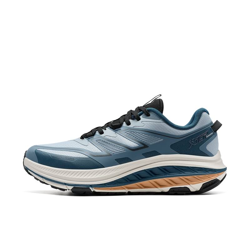 XTEP Slip Resistant Rebound Slip Resistant Rebound Low top Running Shoes Men's Blue White