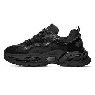 HUANWEI Moisture Wicking Cushioning Height Increasing Slip Resistant Low top Treasure Chunky Sneakers Men's
