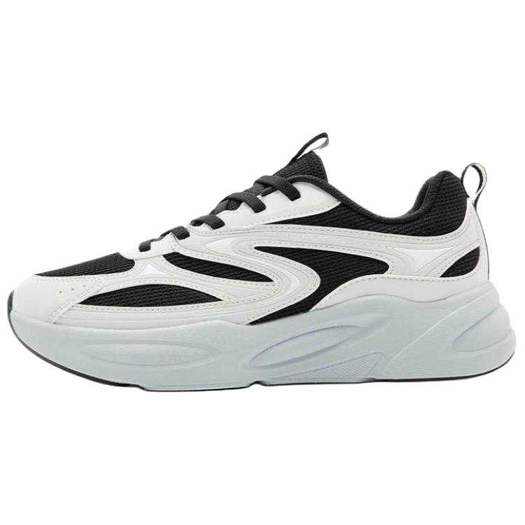 QIAODAN Abrasion Resistant Low top Casual Running Shoes Women's Black Light Gray