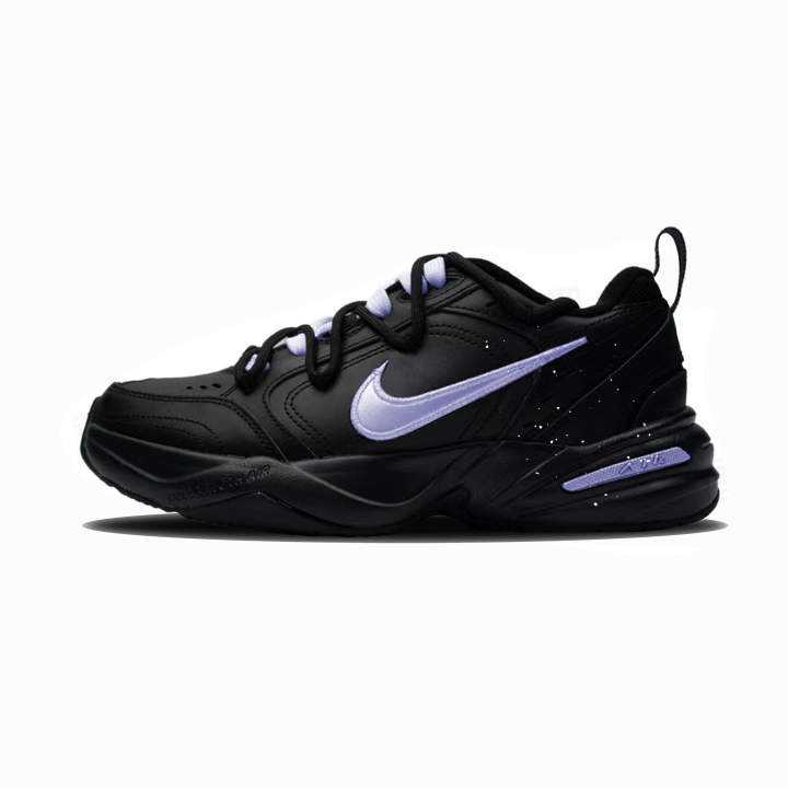 Nike Nike Air Monarch 4 Cushioning Slip Resistant Low top Chunky Sneakers Unisex Black Purple