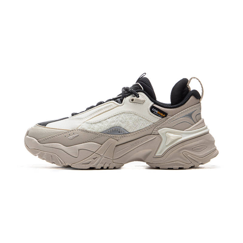 Li-Ning Li Ning CF Tracing, Qianhang Ce3 Height Increasing Low top Chunky Sneakers Women's Gray White