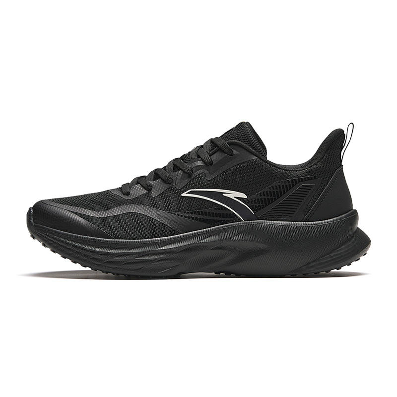 Anta Cushioning Slip Resistant Abrasion Resistant Breathable Low top Running Shoes Men's Black