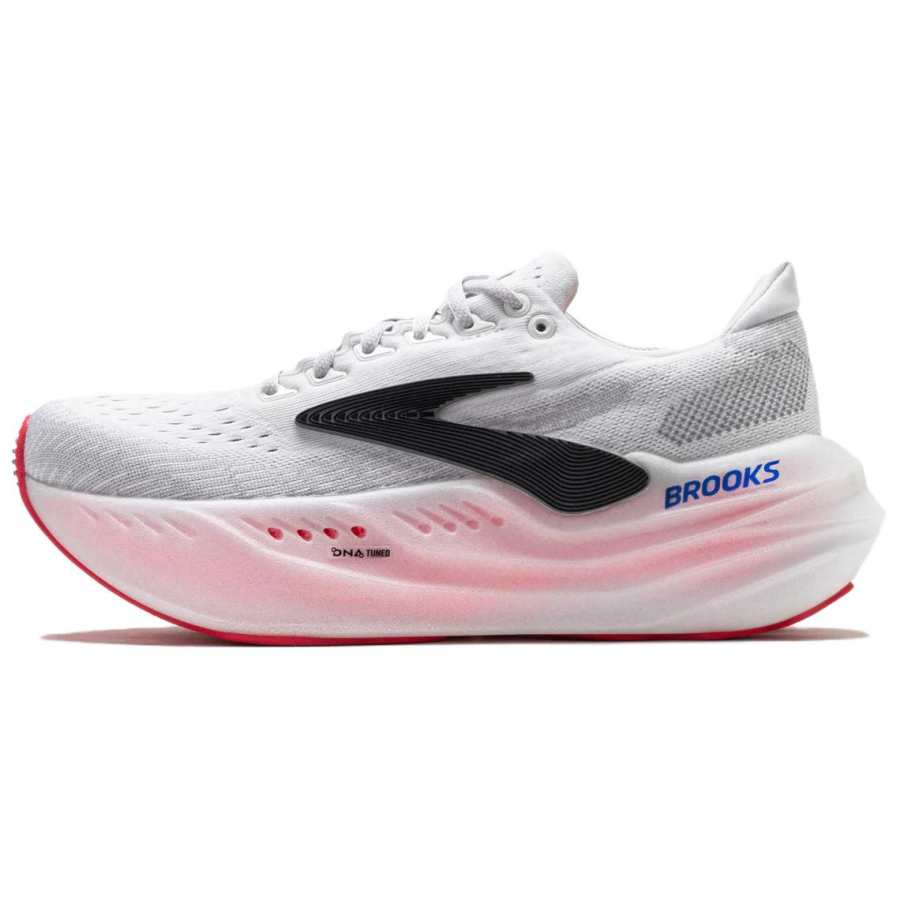 Brooks Glycerin Max Low top Marathon Long Distance Running City Commuting Running Shoes Women's White Black Pink