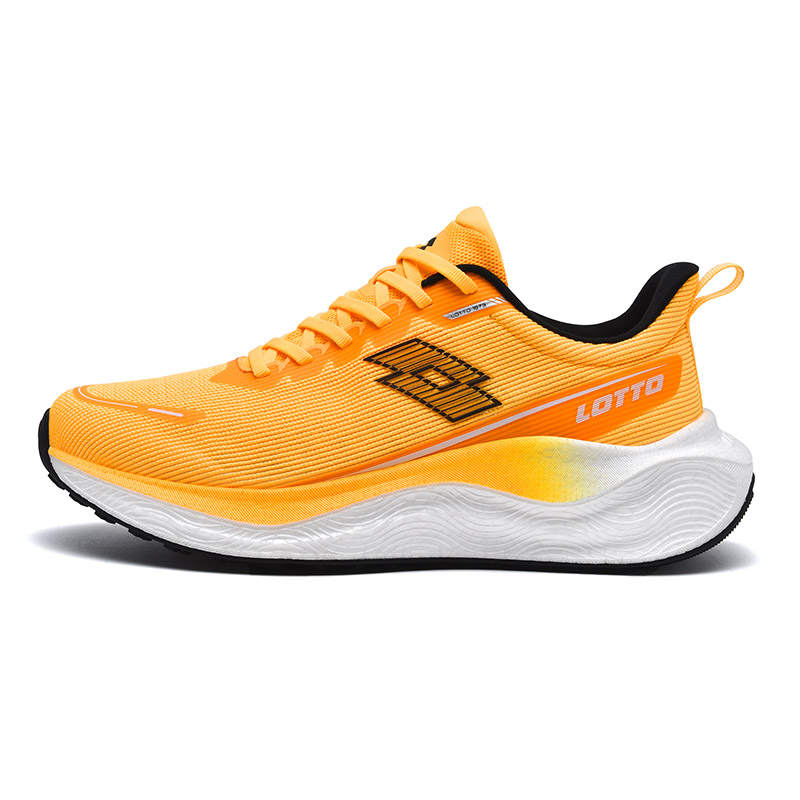 LOTTO Mesh Cushioning Slip Resistant Cushioning Slip Resistant Low top Marathon Running Shoes Men's Yellow SS24
