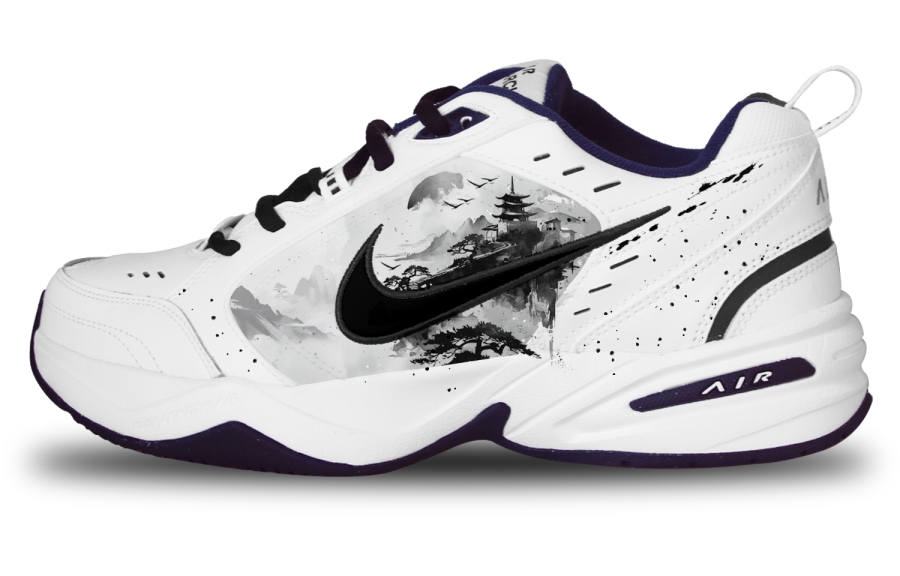 Nike Nike Air Monarch 4 Mist Surrounds The Mountain Thermal Coverage Low top Chunky Sneakers Unisex Black White