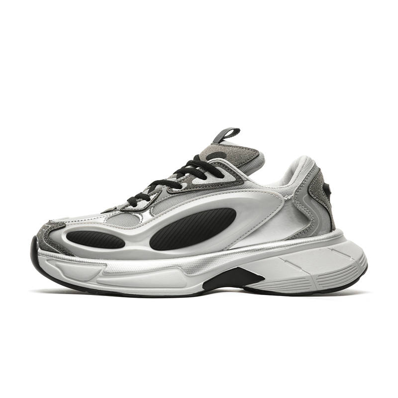 OUBT OUBT Spaceship Low top Chunky Sneakers Unisex Black Hole Silver