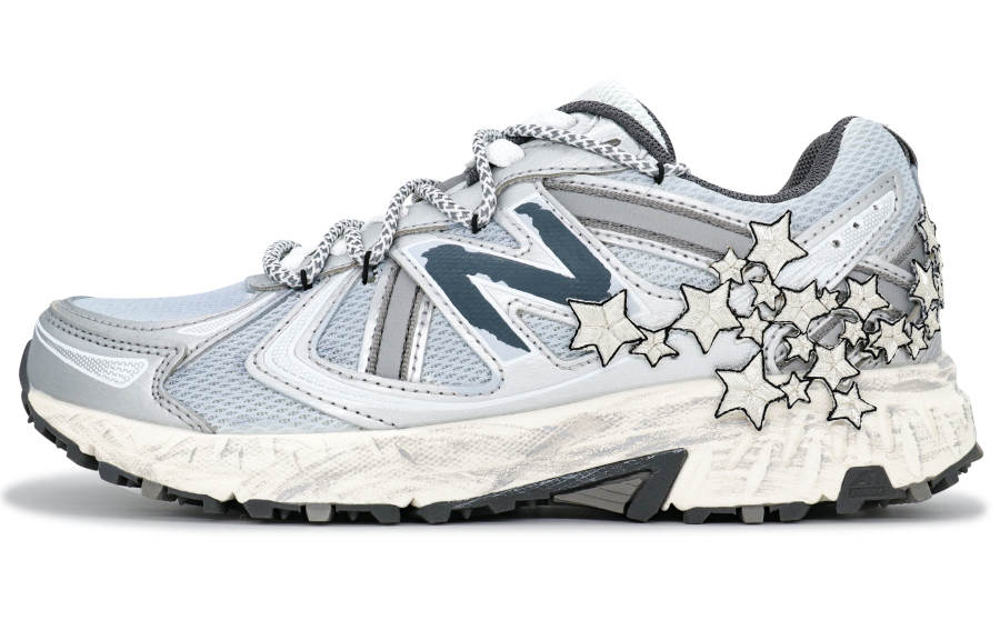 New Balance New Balance NB 410 V5 Artificial Leather Slip Resistant Slip Resistant Low top Casual Running Shoes Unisex Blue Gray