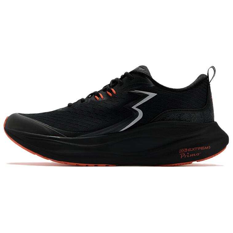 361° Abrasion Resistant Breathable Rebound Low top Running Shoes Men's Black Orange