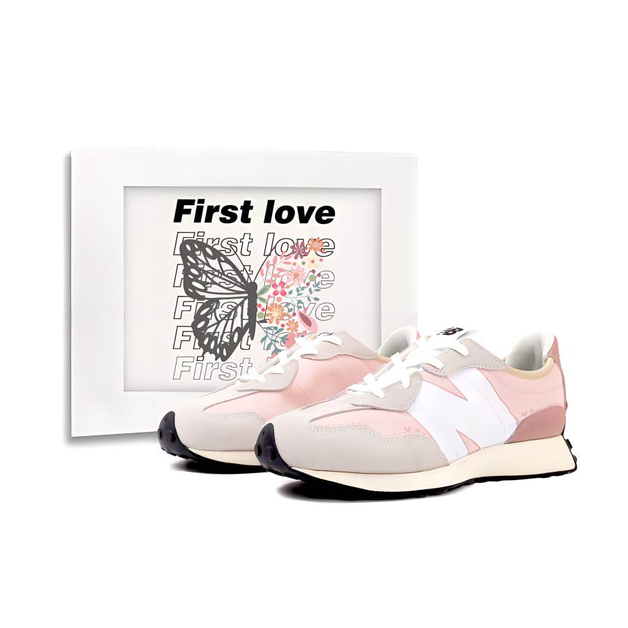 New Balance New Balance NB 327 Cushioning Abrasion Resistant Breathable Slip Resistant Low top Running Shoes Unisex Pink