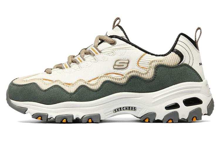 Skechers D'Lites Biggest Fan Shoes 'White Olive Green' Women's