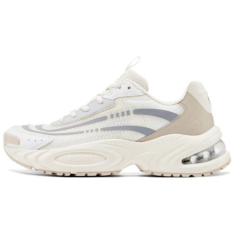 Skechers Street Comfortable And Trendy Cushioning Abrasion Resistant Low top Chunky Sneakers Women's White