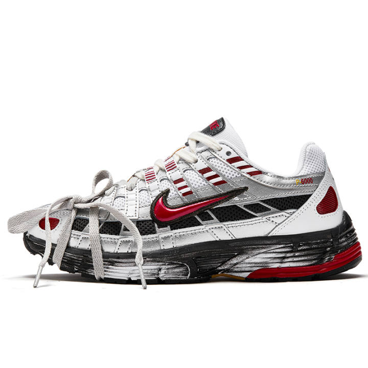 Nike Nike P 6000 Slip Resistant And Breathable Slip Resistant And Breathable Low top Running Shoes Women's White Black